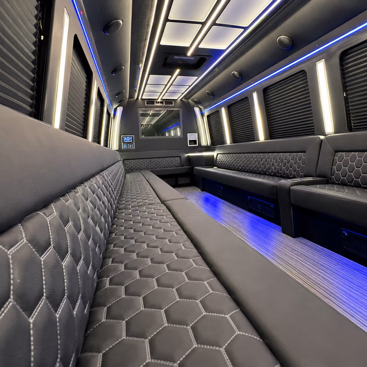 edinburg party bus rental interior