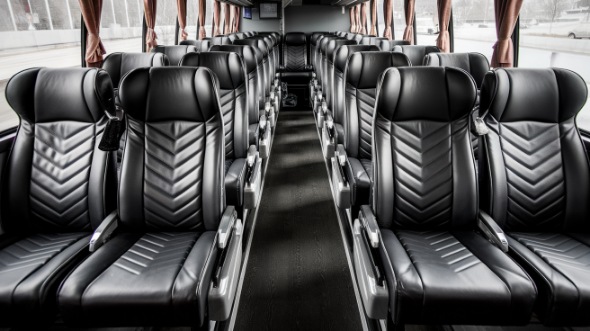 54 passenger charter bus inside laredo