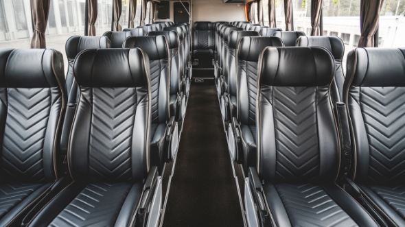 56 passenger charter bus inside laredo